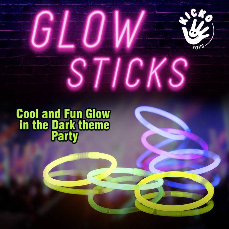 Kicko 75 Pieces Glow Sticks Assortment - Value Pack - Cool and Fun Glow in the Dark theme