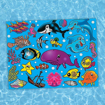 Kicko Make an Aquarium Stickers - Set of 12 Underwater Creatures Sticker Scene