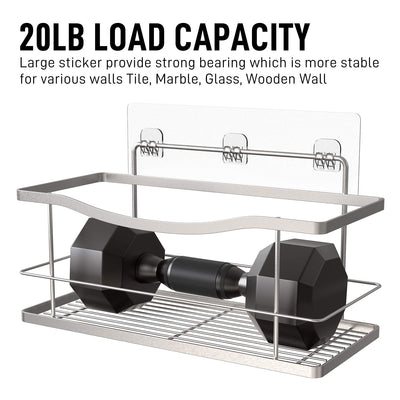 Geekdigg Shower Caddy With Soap Dish Holder 3 Pack, No Drilling Stainless Steel Shower