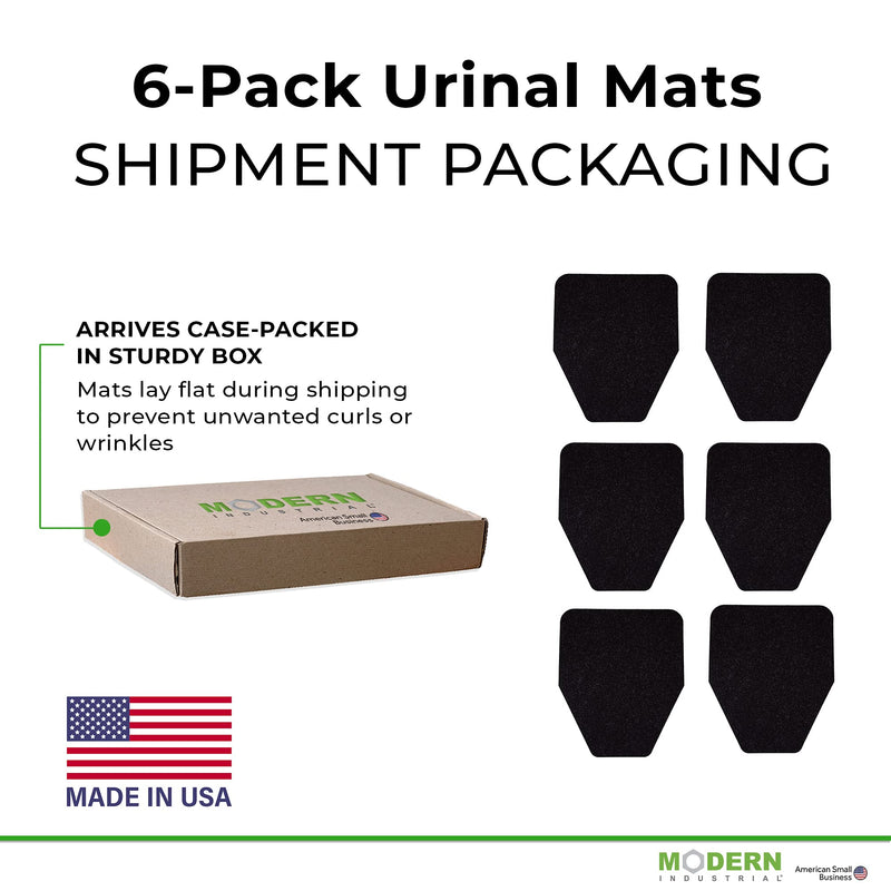 Urinal Mat (6-Pack) Non-Slip, Odor-Eliminating Disposable Commercial Urinal Mats