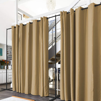 End2End Room Divider Kit - Small A, 8ft Tall x 5ft - 6ft 8in Wide, Dark Chocolate (Room