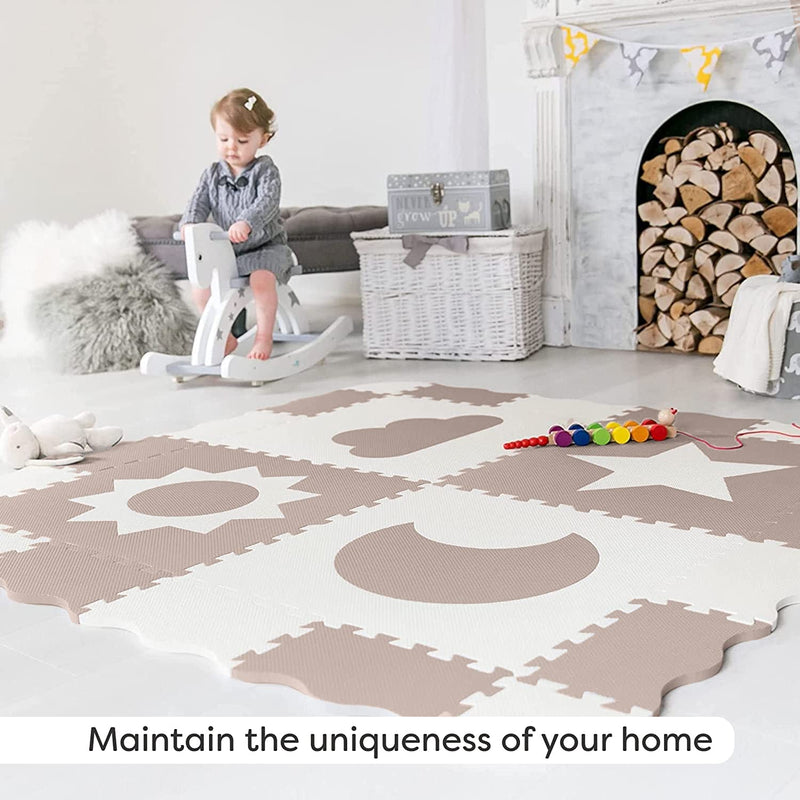 Baby Play Mat Tiles - 61" X 61" Extra Large, Non Toxic Foam Baby Floor Mat -