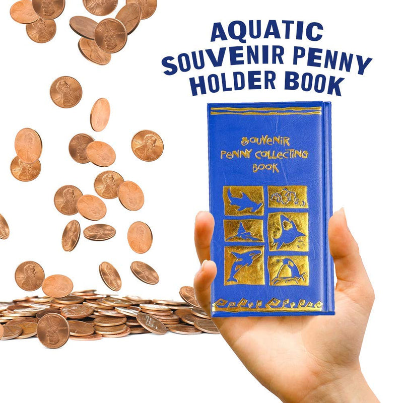 Kicko Penny Souvenir Book Holders - 2 Pack - 72 Pennies - 3.5 x 6 Inches - Ocean Themed