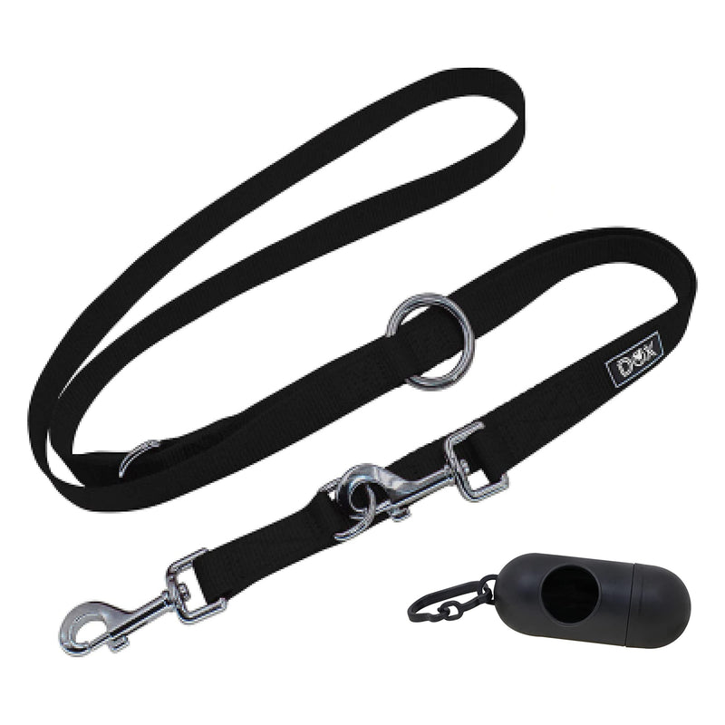 Nylon Dog Leash 3way Adjustable 66 Ft  For Dogs Large  Small  Double Dog