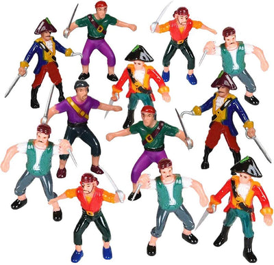 Kicko Pirate Action Figures - 24 Pack - for Imaginary Play, Gift and Prizes - Assorted, 3