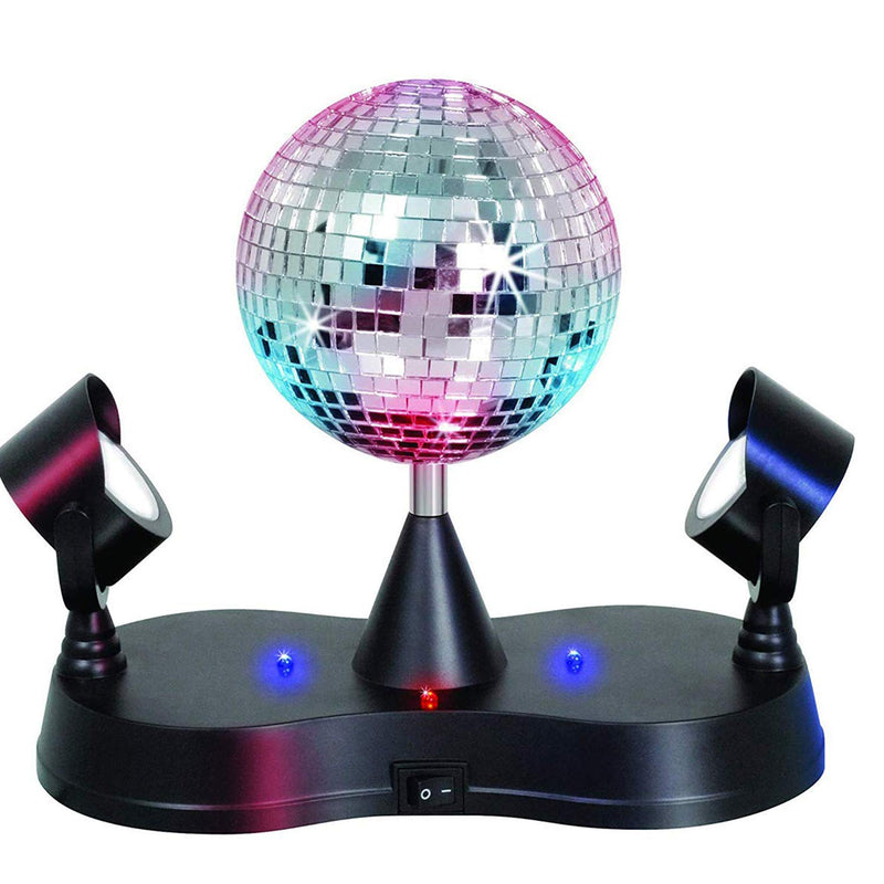 Kicko Mini Mirror Disco Ball with LED Lights - for Parties, Lighting, Halloween