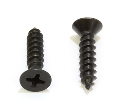 8 X 3/4'' Black Oxide Coated Stainless Flat Head Phillips Wood Screw, (100 pc), 18-8