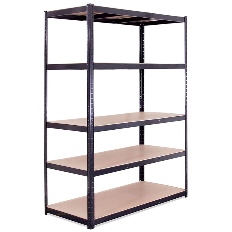 180cm X 120cm X 60cm, Black 5 Tier (175kg Per Shelf), 875kg Capacity Extra Deep