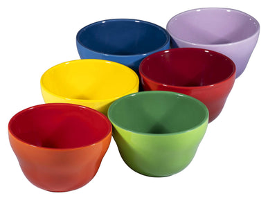 Ceramic Dessert Bowls Set  8 Oz Durable Ceramic Bowls set of 6 Elegant Colorful Gradient