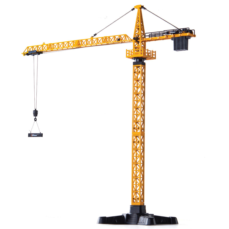 Top Race Metal Diecast Tower Crane Metal Construction Vehicles Model Toy for Kids