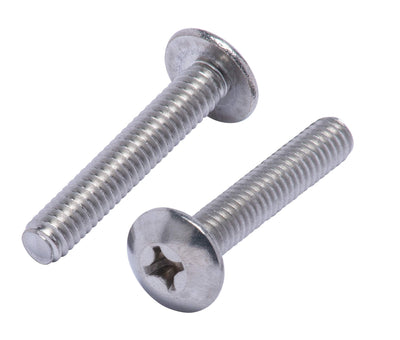 3/8"-16 X 3/4" Stainless Phillips Truss Head Machine Screw, (25pc), Coarse Thread, 18-8