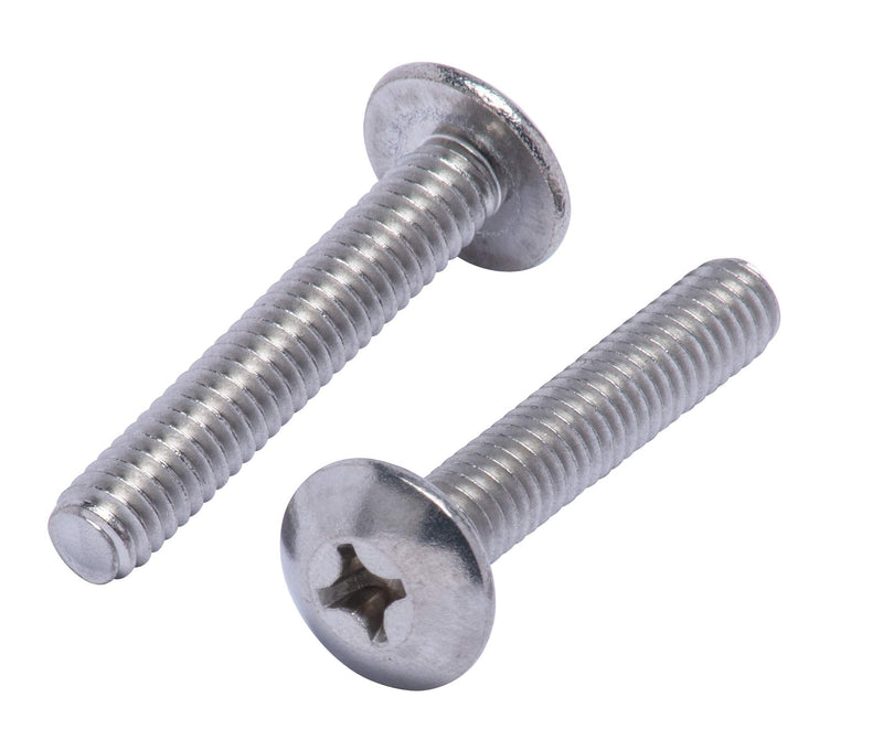 3/8"-16 X 1" Stainless Phillips Truss Head Machine Screw, (25pc), Coarse Thread, 18-8