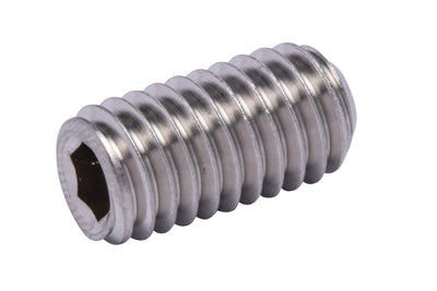 3/8"-16 X 3/4" Stainless Set Screw with Hex Allen Head Drive and Oval Point (25 pc), 18-8