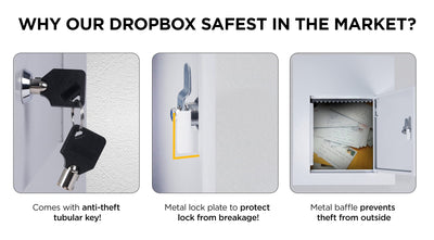 Drop Slot Safes Key Drop Box Mail Slots for Walls This Tall Wall Safe Dual Access Dropbox