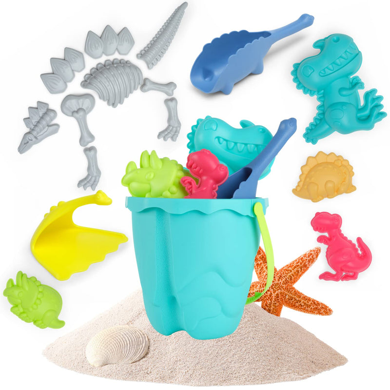 Dinosaur Beach Toys And Sand Tools Kids Set - Outdoor & Travel Fun For Toddlers,