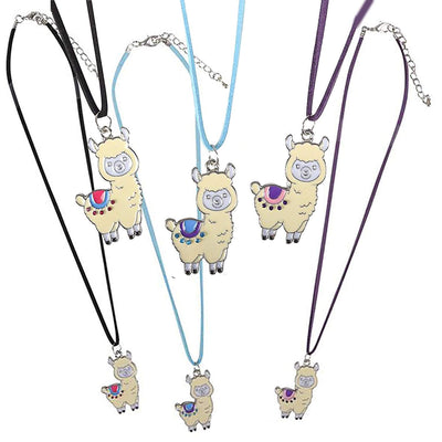 Kicko Llama Necklace - 16 Inches Cool and Fun Charm Necklace - Pack of 6 - Birthday