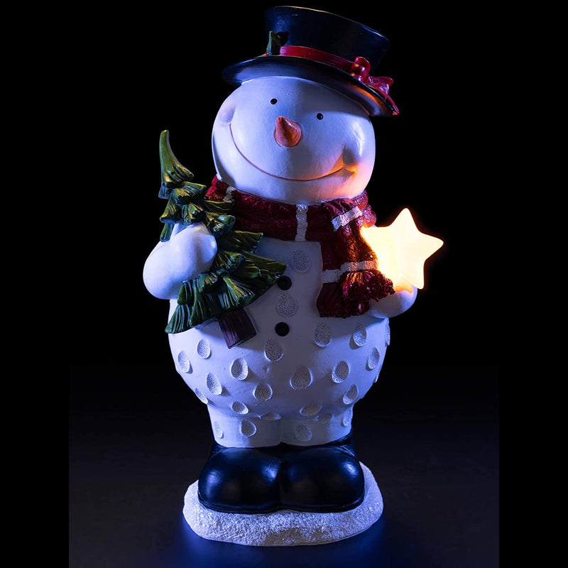 VP Home Christmas Snowman with LED Glowing Star Holiday