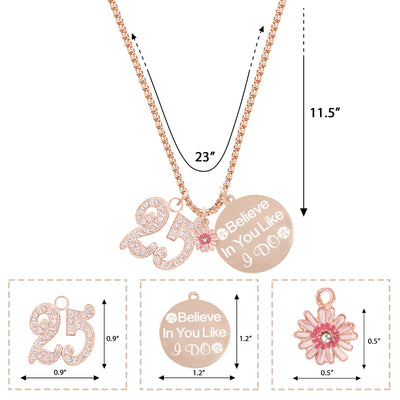 25th Birthday,25th Birthday Gifts for Women,25th Birthday Bracelet,25th Birthday Necklace