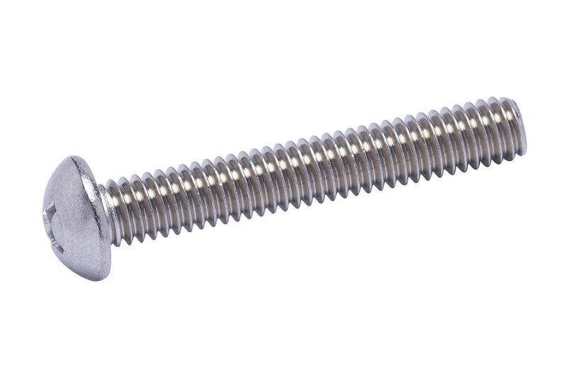 5/16"-18 X 2" Stainless Phillips Round Head Machine Screw, (25pc), Coarse Thread, 18-8