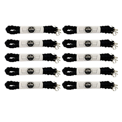 10 Black Military Boot Bands - Blousing Straps Military Grade for USMC, Air Force, Army