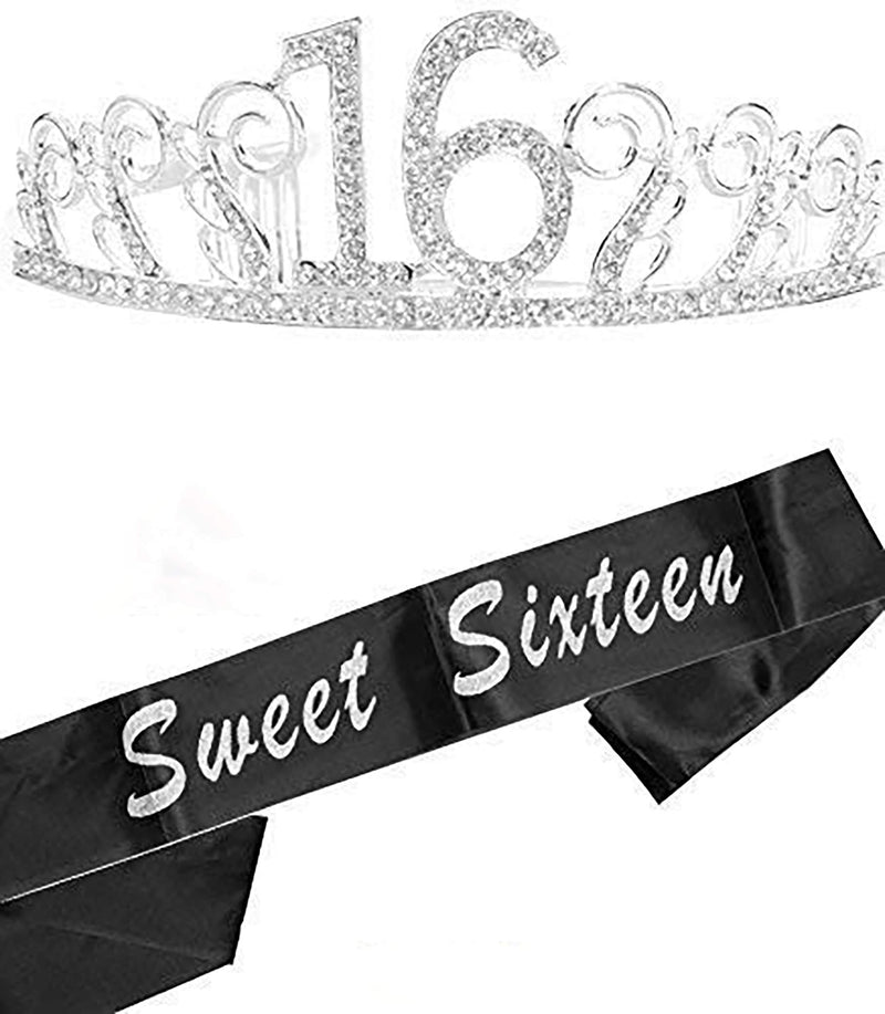 16Th Birthday Gifts For Girl, 16Th Birthday Tiara And Sash, Happy 16Th Birthday Party