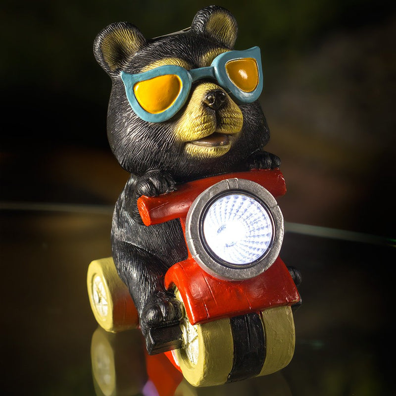 Cool Biker Sunglasses Bear Solar Garden