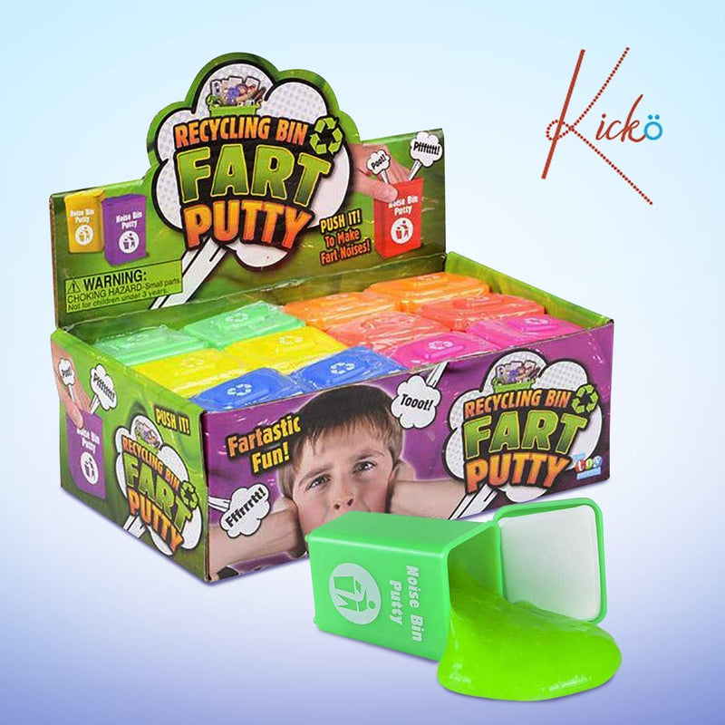 Kicko 2 Inch Noise Bin Putty Toys for Kids - Pack of 12 Slimes - Ideal for Sensory