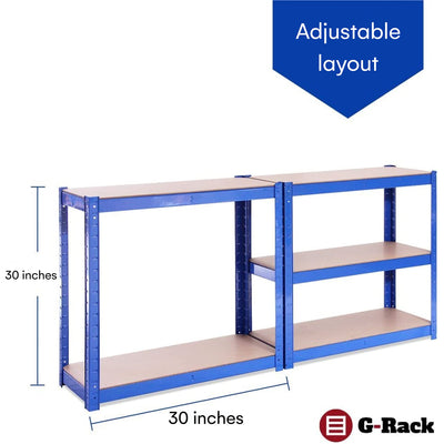 Garage Shelving Ts 60 H X 30 L X 12 W Heavy Duty Racking Shelves For Storage