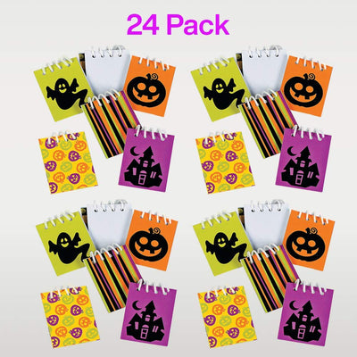 Kicko Assorted Halloween Spiral Notepads - 25 Pages per Notebook, Pack