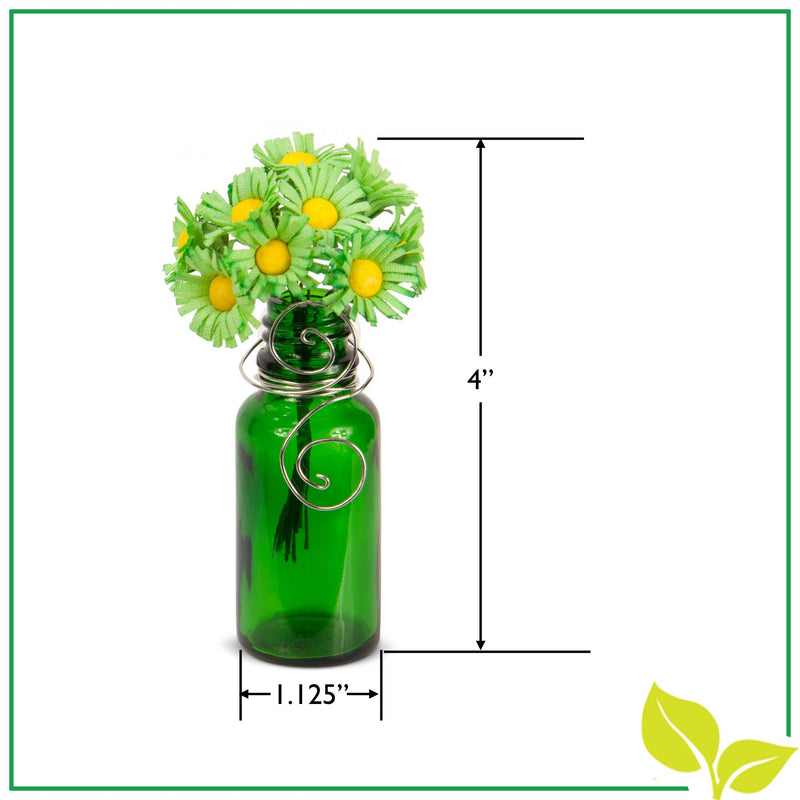 Vazzini Mini Vase Bouquet  Suction Cup Bud Bottle Holder with Flowers | Decorative