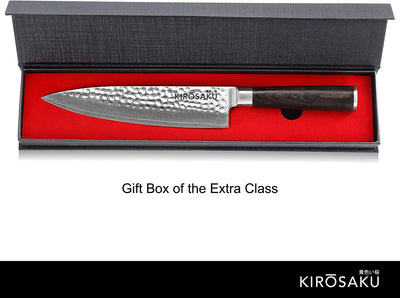 Kirosaku Premium Damascus Kitchen Knife 20cm - Extremely Sharp Kitchen Knife Made