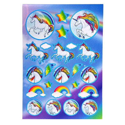 Kicko Magical Unicorn Rainbow Sticker Sheets - Pack of 12 Sheets for Fanciful Party