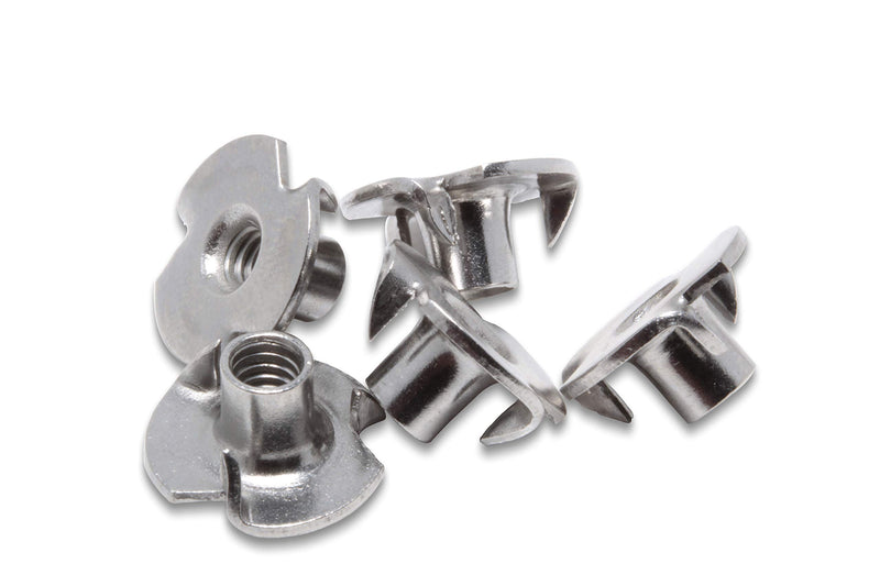 Stainless T-Nuts, 8-32 (25 Pack), Threaded Insert, Choose Size/Quantity, by Bolt Dropper