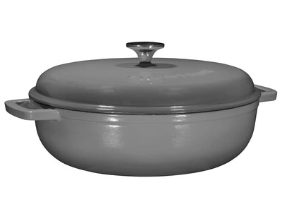 Bruntmor Enameled Cast Iron Dutch Oven with Lid and Stainless Steel Knob - 4.5-Quart