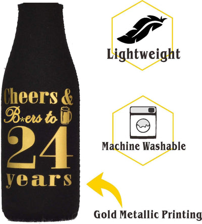 24th Birthday Gifts for Men, 24th Birthday Gifts, 24th Birthday Can Cooler, 24th Birthday