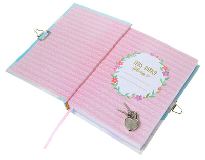 Jewelkeeper Girl's Unicorn Secret Diary with Heart Shaped Lock and Key, Private