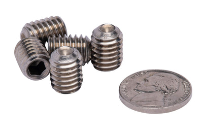 3/8"-16 X 1/2" Stainless Set Screw with Hex Allen Head Drive and Oval Point (25 pc), 18-8