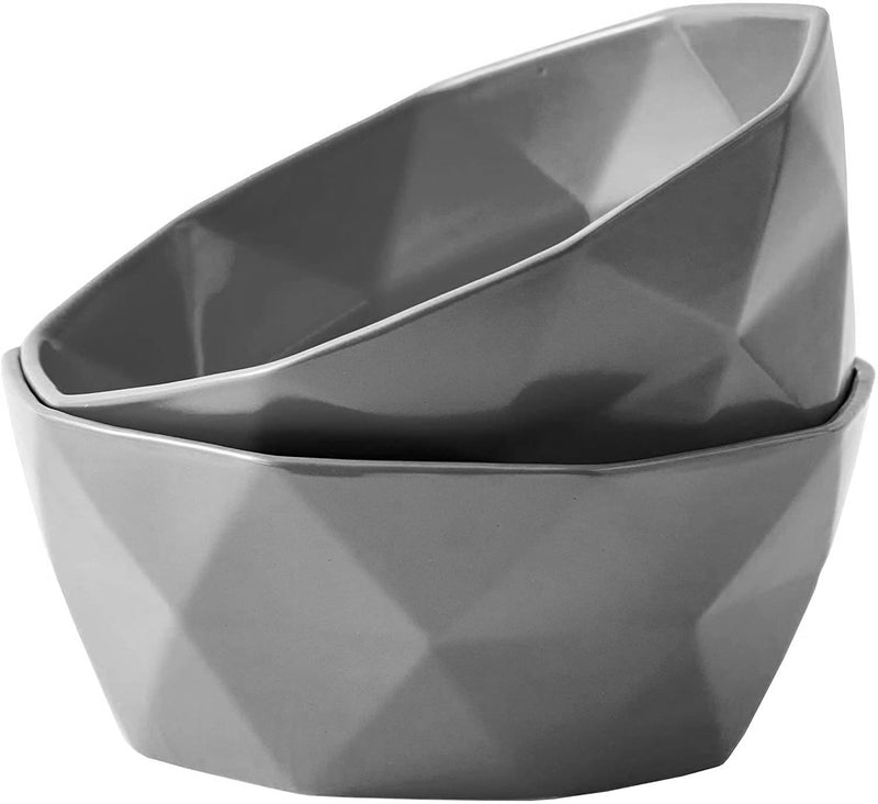 Geometric Ceramic Bowls - Oven To Table Bakeware Bowls - Elagent Matte Serving Bowls