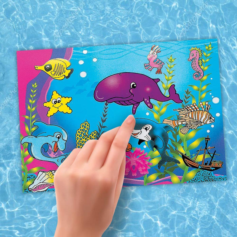 Kicko Make an Aquarium Stickers - Set of 12 Underwater Creatures Sticker Scene