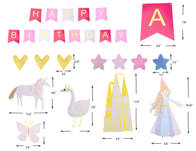 Princess Birthday Decoration, Princess Birthday Banner, Happy Birthday Banner, Birthday