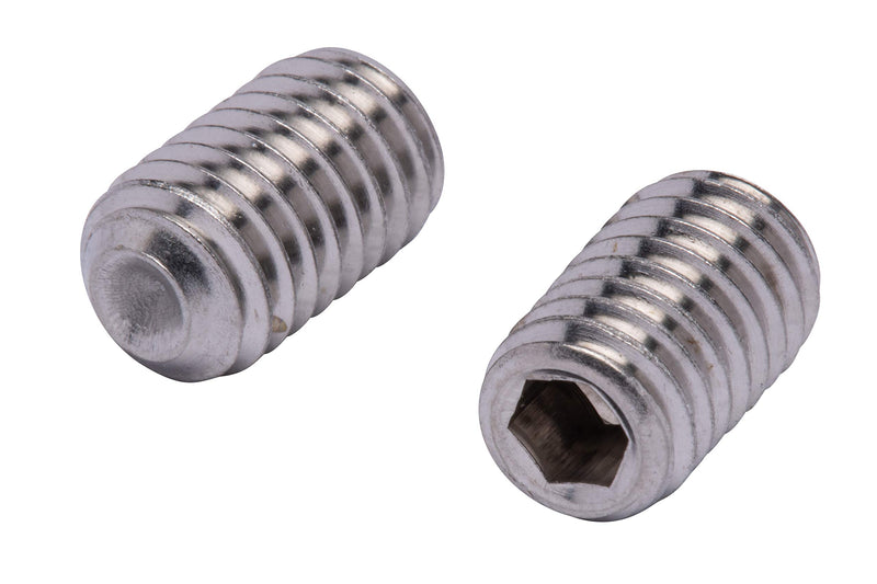 3/8"-16 X 5/8" Stainless Set Screw with Hex Allen Head Drive and Oval Point (25 pc), 18-8