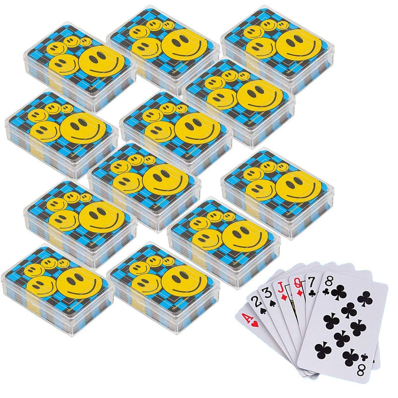 Kicko Mini Smile Face Playing Cards - 2.5 Inch Emoticon Game Cards - Party Games, Birthday