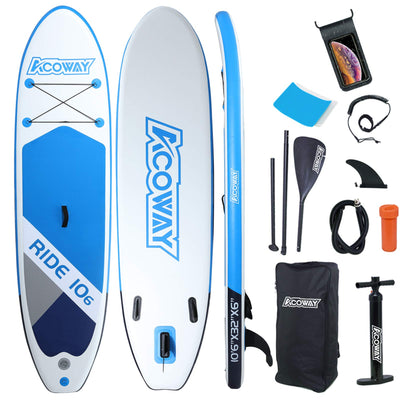 Inflatable Stand Up Paddle Board With Accessories, Sup, 10'6 32"6" Non-Slip