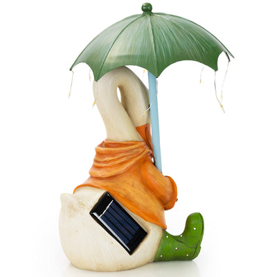 VP Home Quacking in The Rain Duck Solar Powered LED Outdoor Decor Garden