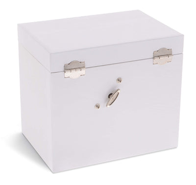 Jewelkeeper Personalize-Your-Own White Musical Ballerina Jewelry Box with 2 Pullout