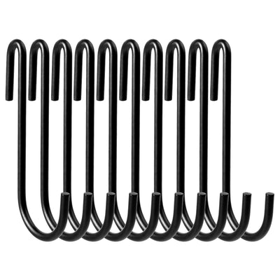 Vdomus pot rack hooks black S style for kitchen pot hanging, set of 10 black