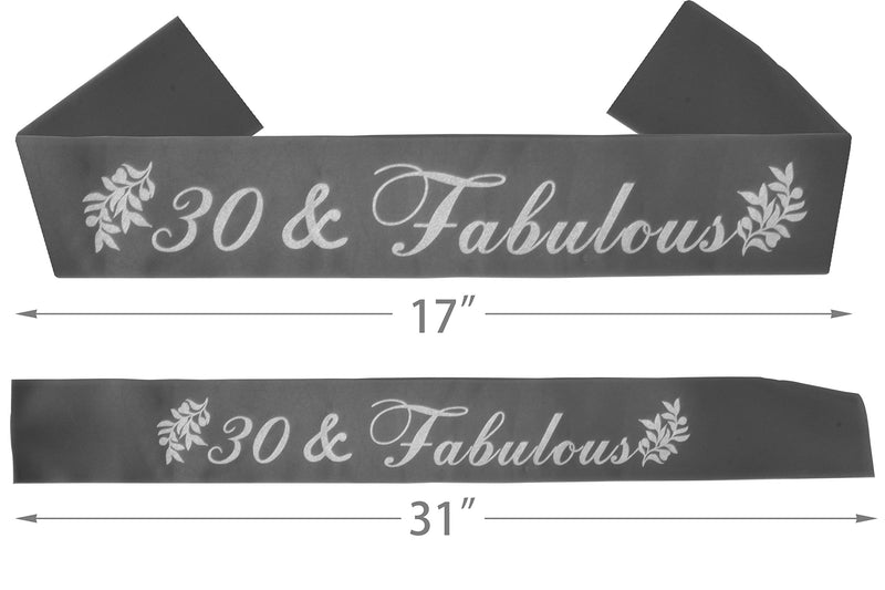 30th Birthday Gifts for Women, 30th Birthday Decorations Party Supplies, Silver 30th