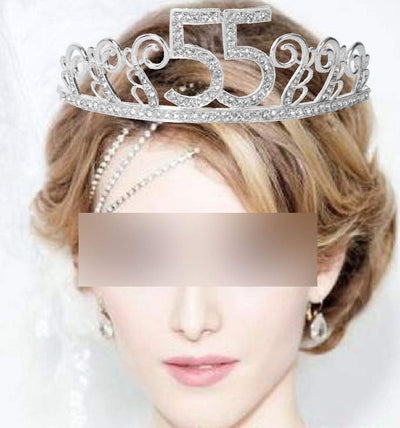 55th Birthday, 55th Birthday Gift, 55th Birthday Tiara, 55 Birthday Crown, 55th Birthday