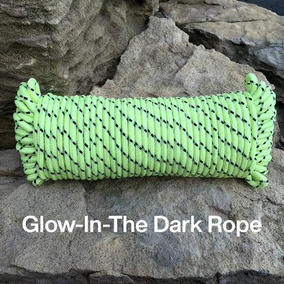 Katzco Glow-in-The-Dark Rope for Nighttime Sports, Decor, Pet Toys, Crafts, Indoor