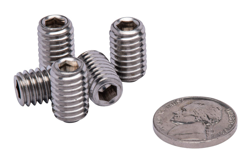 3/8"-16 X 5/8" Stainless Set Screw with Hex Allen Head Drive and Oval Point (25 pc), 18-8